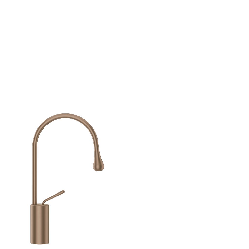 Gessi Goccia Waschtisch-Einhebelmischer Radius 90mm, Kupfer gebürstet