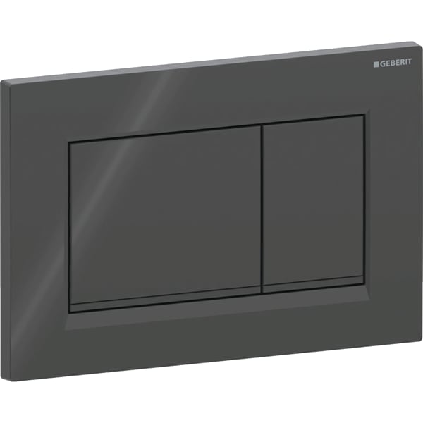 Geberit Sigma30 WC-Betätigungsplatte für 2-Mengen-Spülung schwarz/schwarz matt