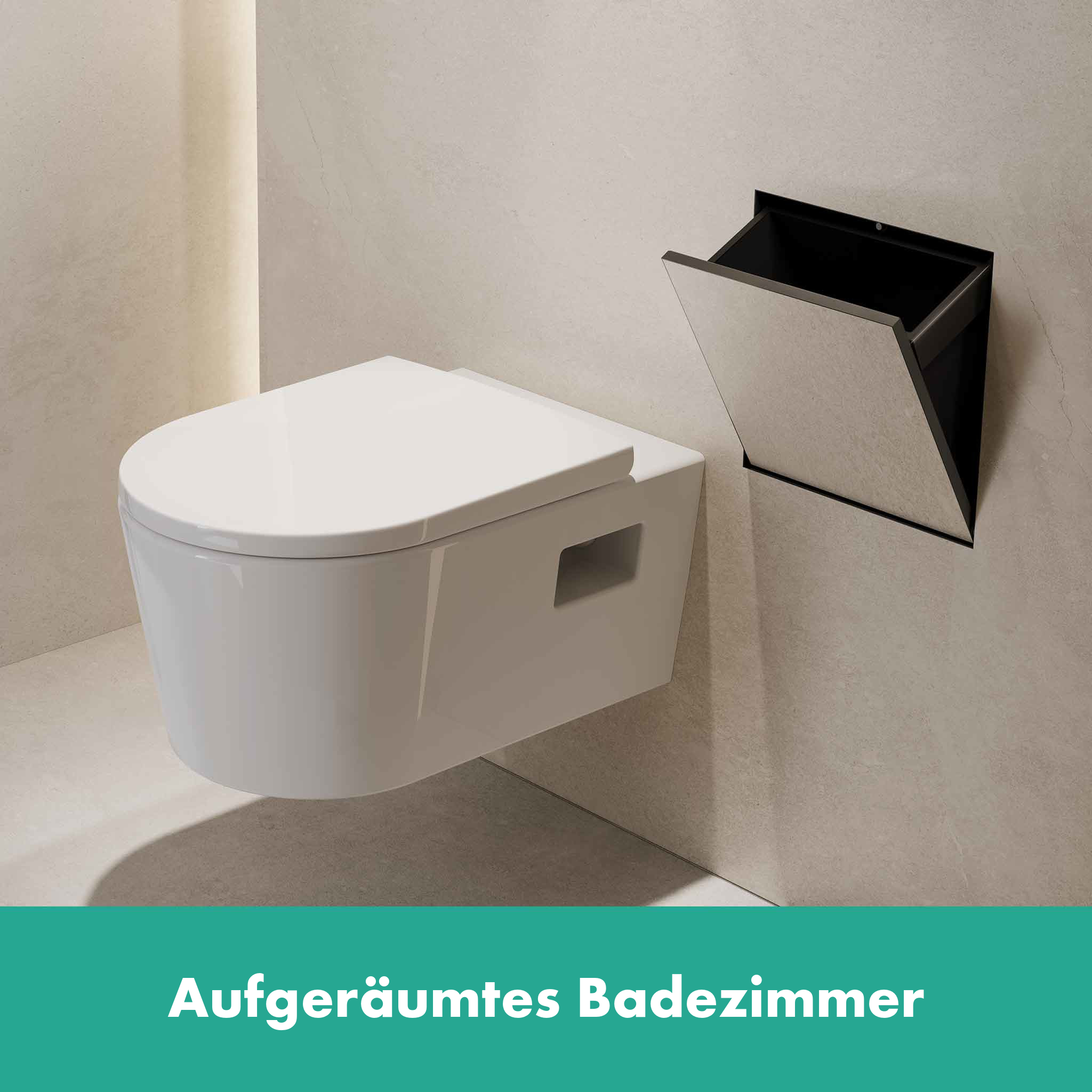 XtraStoris Rock Einbau Abfalleimer  mit befliesbarer Tür 300/300/140