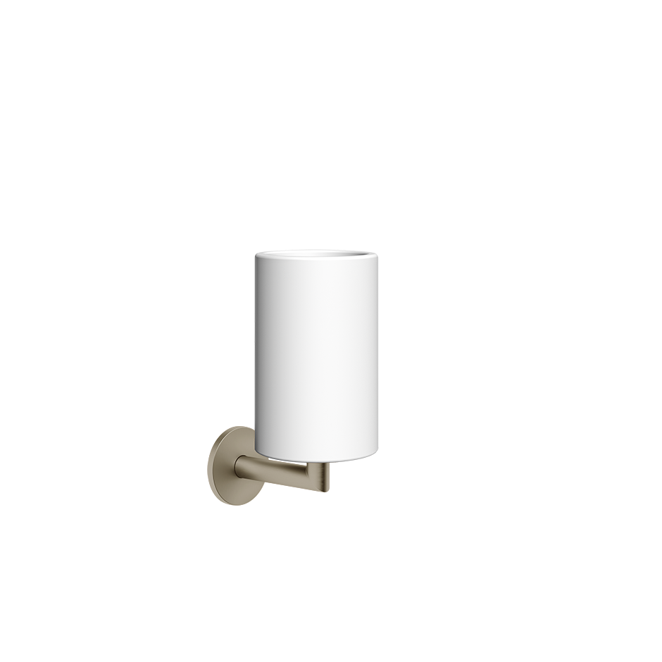 Gessi TONDO Becherhalter mit Becher weiß, Finox Optik