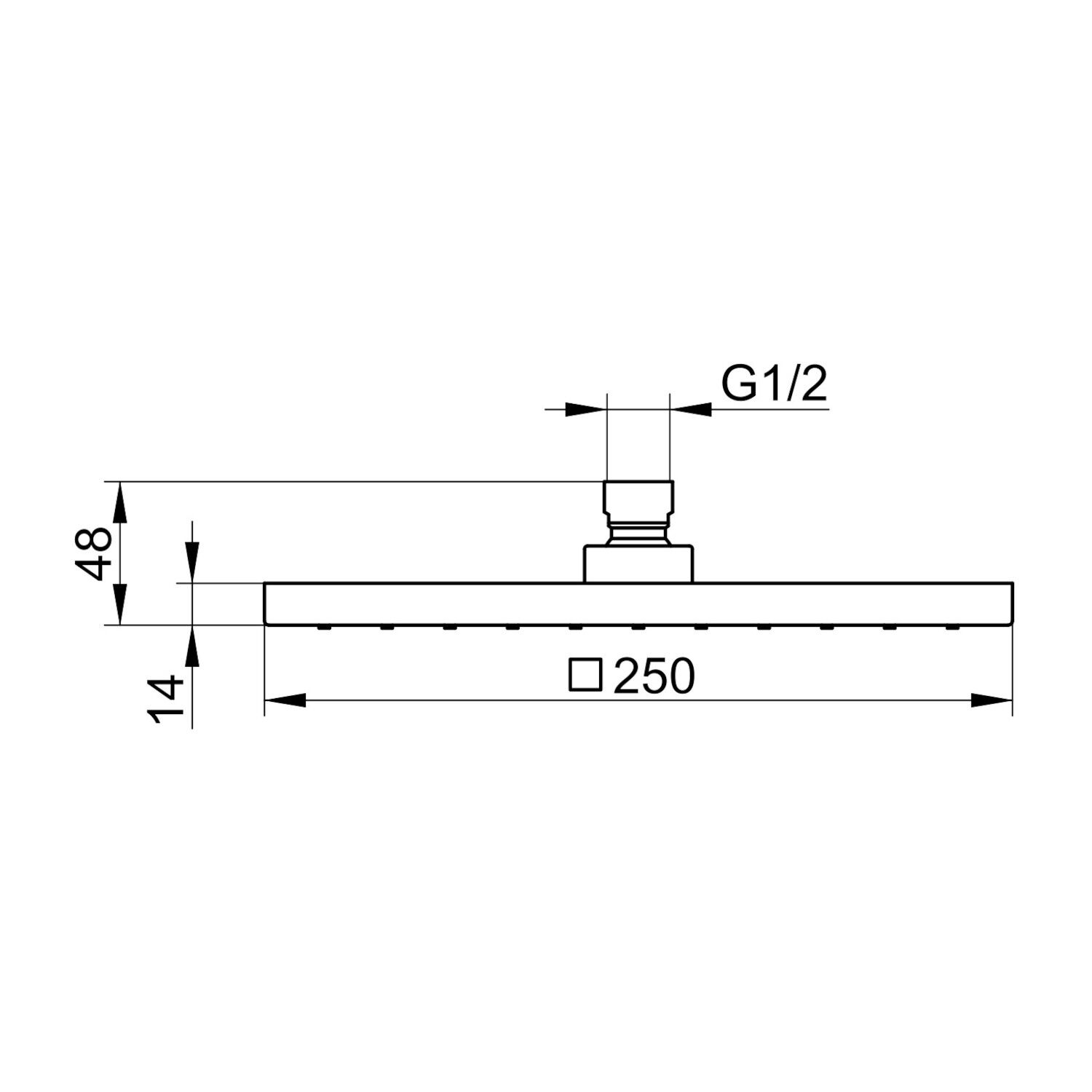 Kopfbrause eckig, 290 x 290mm