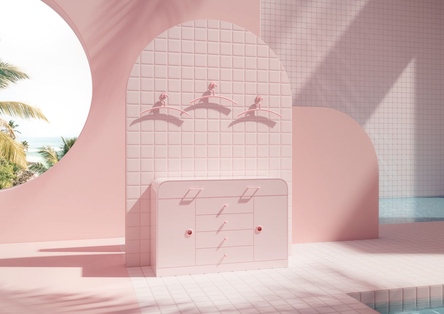 Barbie™ x HEWI furniture handle set