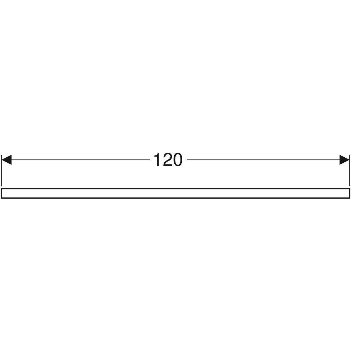 One washbasin plate cutout right, for countertop washbasin, 120cm