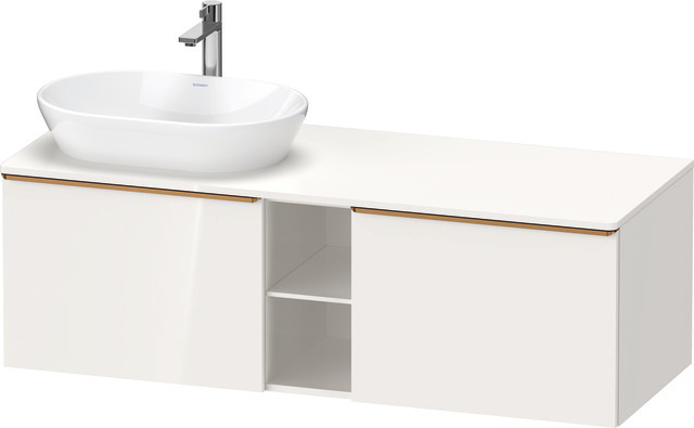 Duravit D-Neo Konsolenwaschtischunterbau mit Möbelgriff Bronze gebürstet