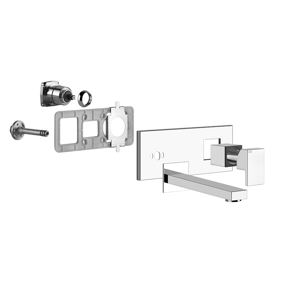 Gessi Rettangolo Wand-Einhebelmischer mit festem Auslauf, 207mm