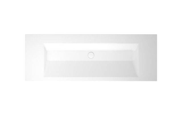 Aqua Einbau-Waschtisch 1400 x 495mm mit Glasur Plus