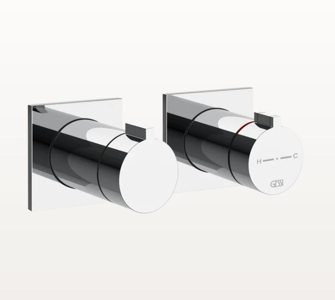 Gessi Inverso Rigato 2-Wege-Brause-Thermostat messing
