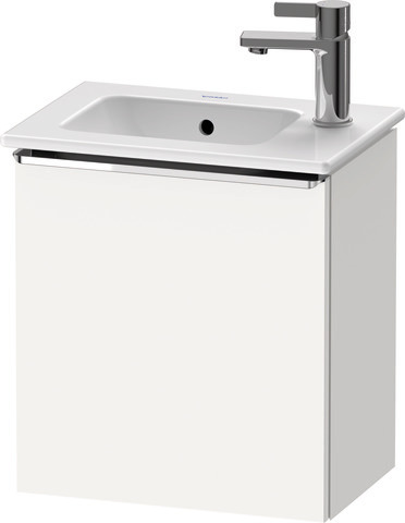 Duravit D-Neo Waschtischunterbau wandhängend mit Möbelgriff chrom