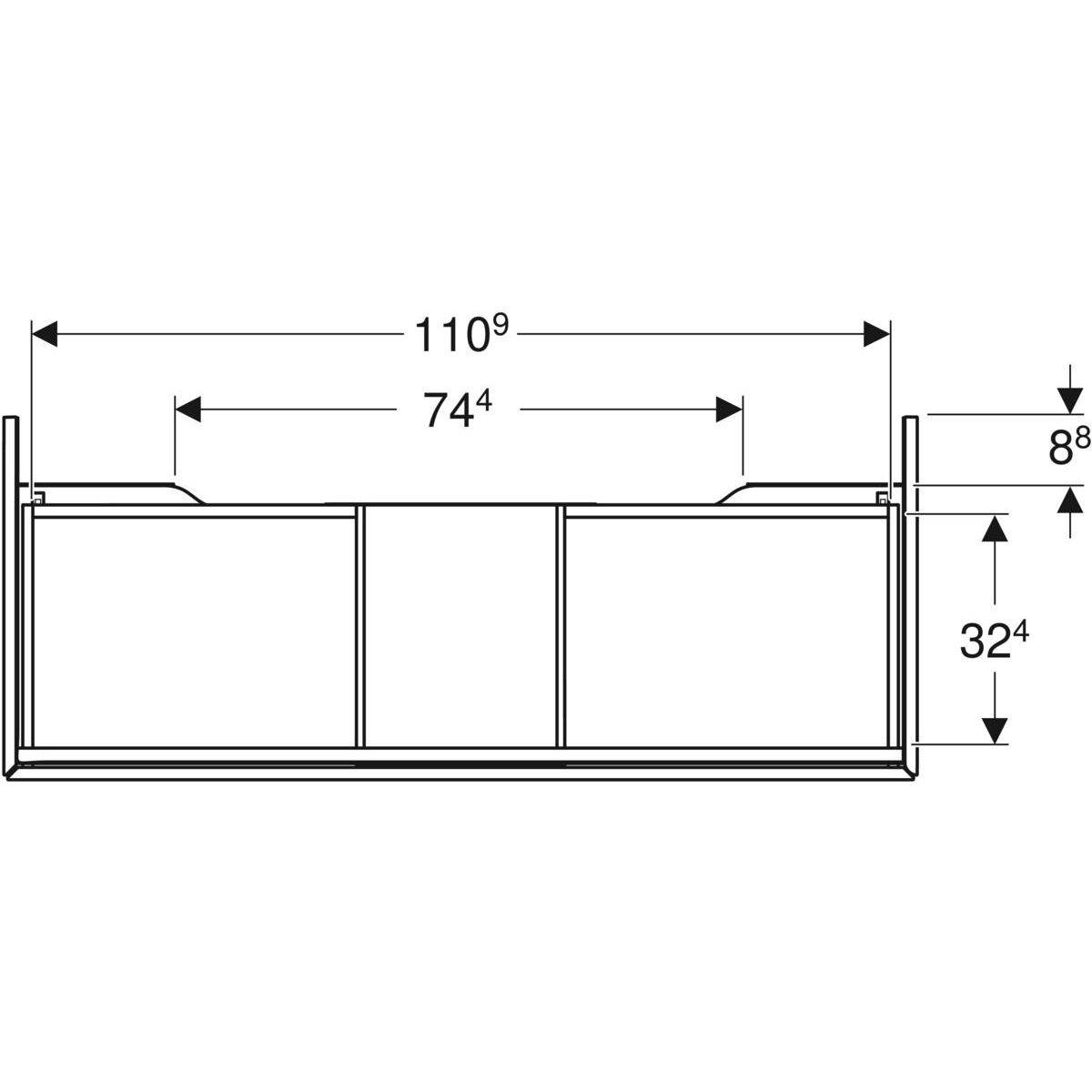 505075001_05 ONE Unterschrank für Waschtisch, 1 Auszug, 120cm