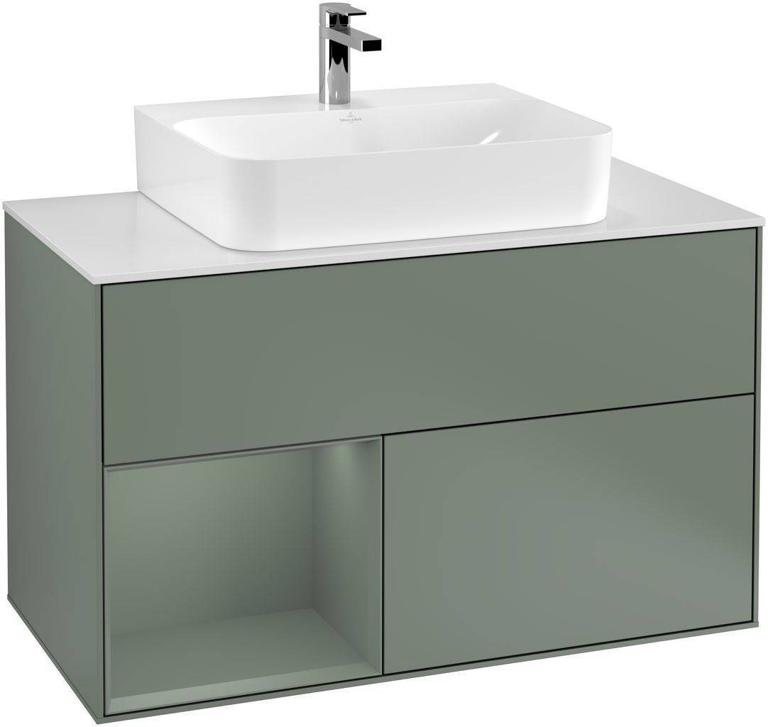 Villeroy & Boch Finion Waschtischunterschrank 1000 x 603 x 501mm, Abdeckplatte weiß matt