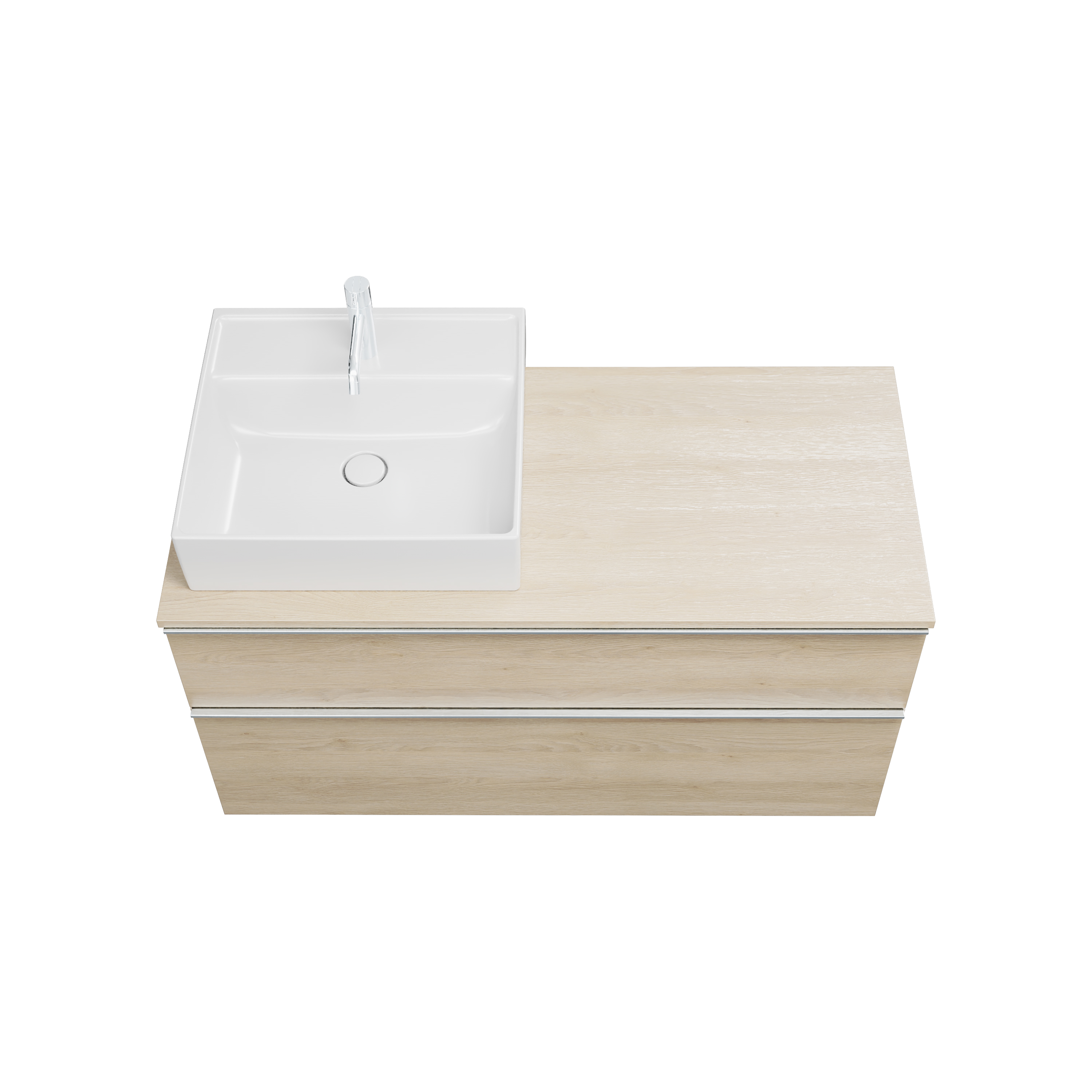 burgbad Eqio Konsolenplatte mit Unterschrank WXXI120 619x1200x550 Eiche Dekor Cashmere