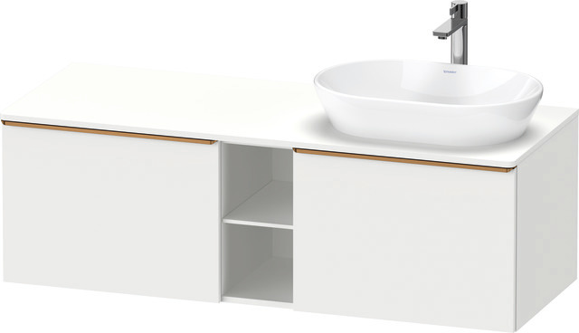 Duravit D-Neo Konsolenwaschtischunterbau mit Möbelgriff Bronze gebürstet