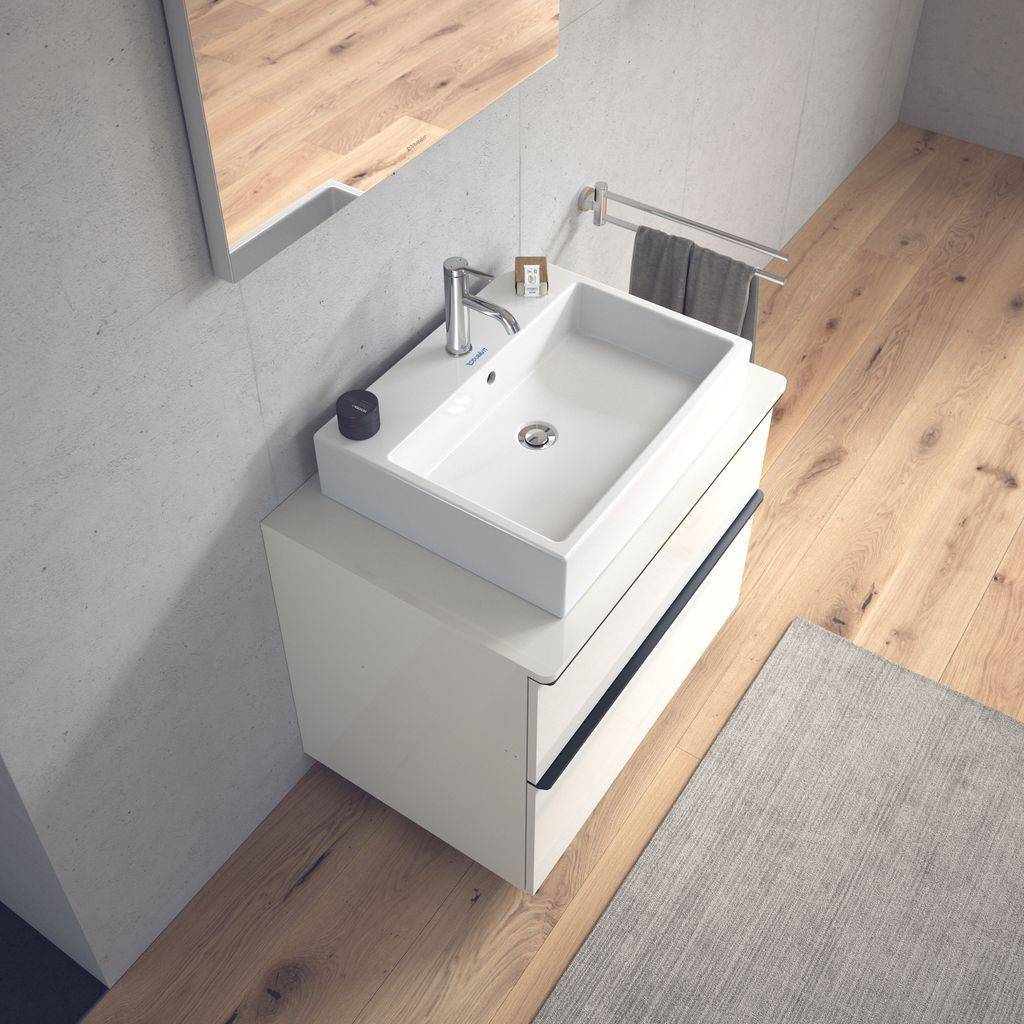 Duravit Vero Air Waschtisch geschliffen, 600 x 470mm, mit Hahnloch, mit Überlauf