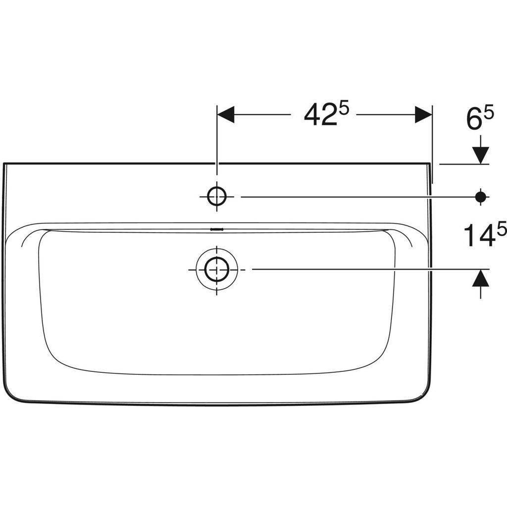 Renova Plan Aufsatz-Waschtisch 85cm