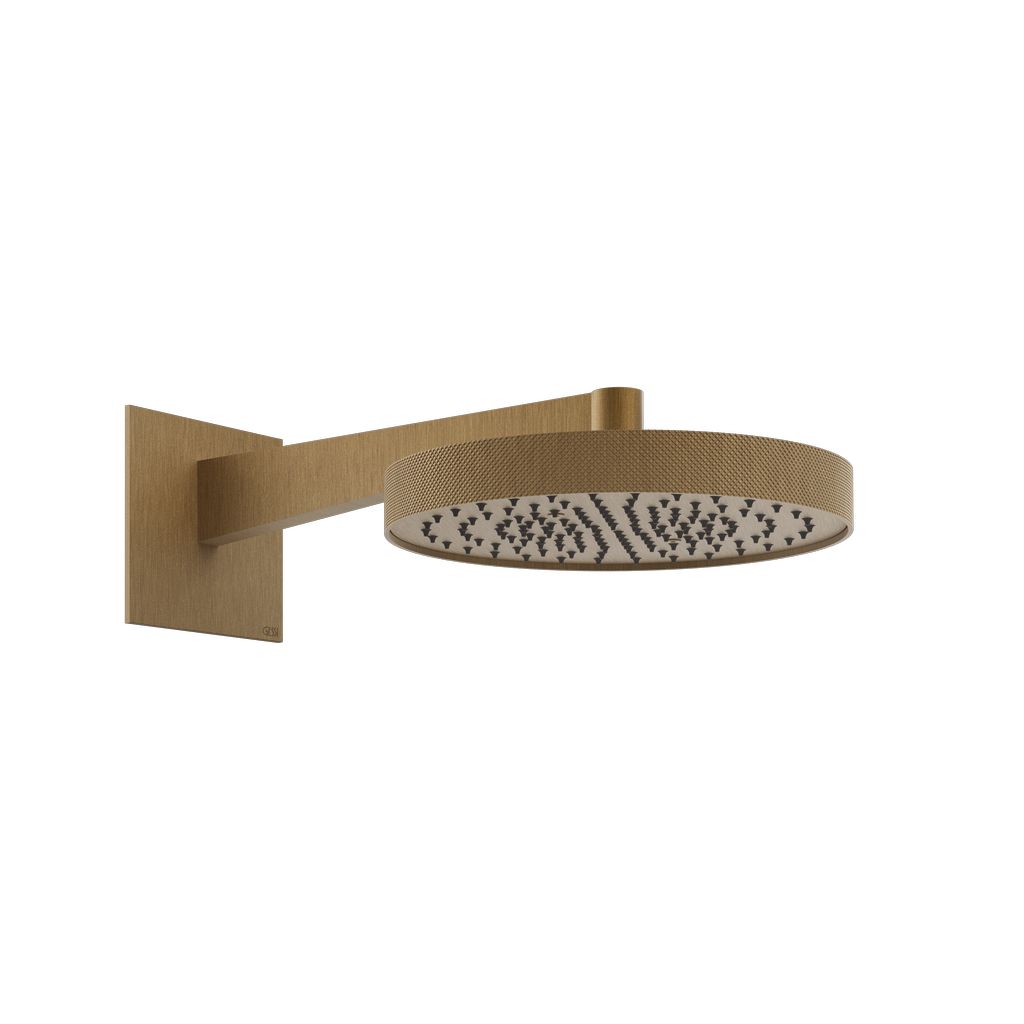 Gessi Anello Wand-Kopfbrause Messing antik