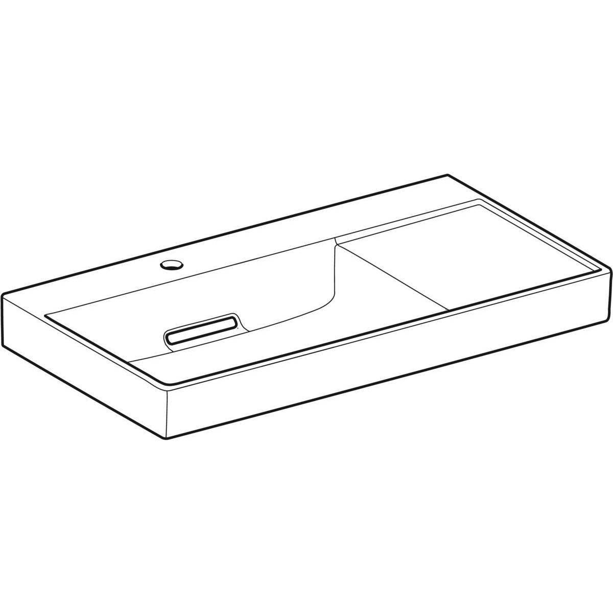 One Waschtisch 90cm, Abgang horizontal