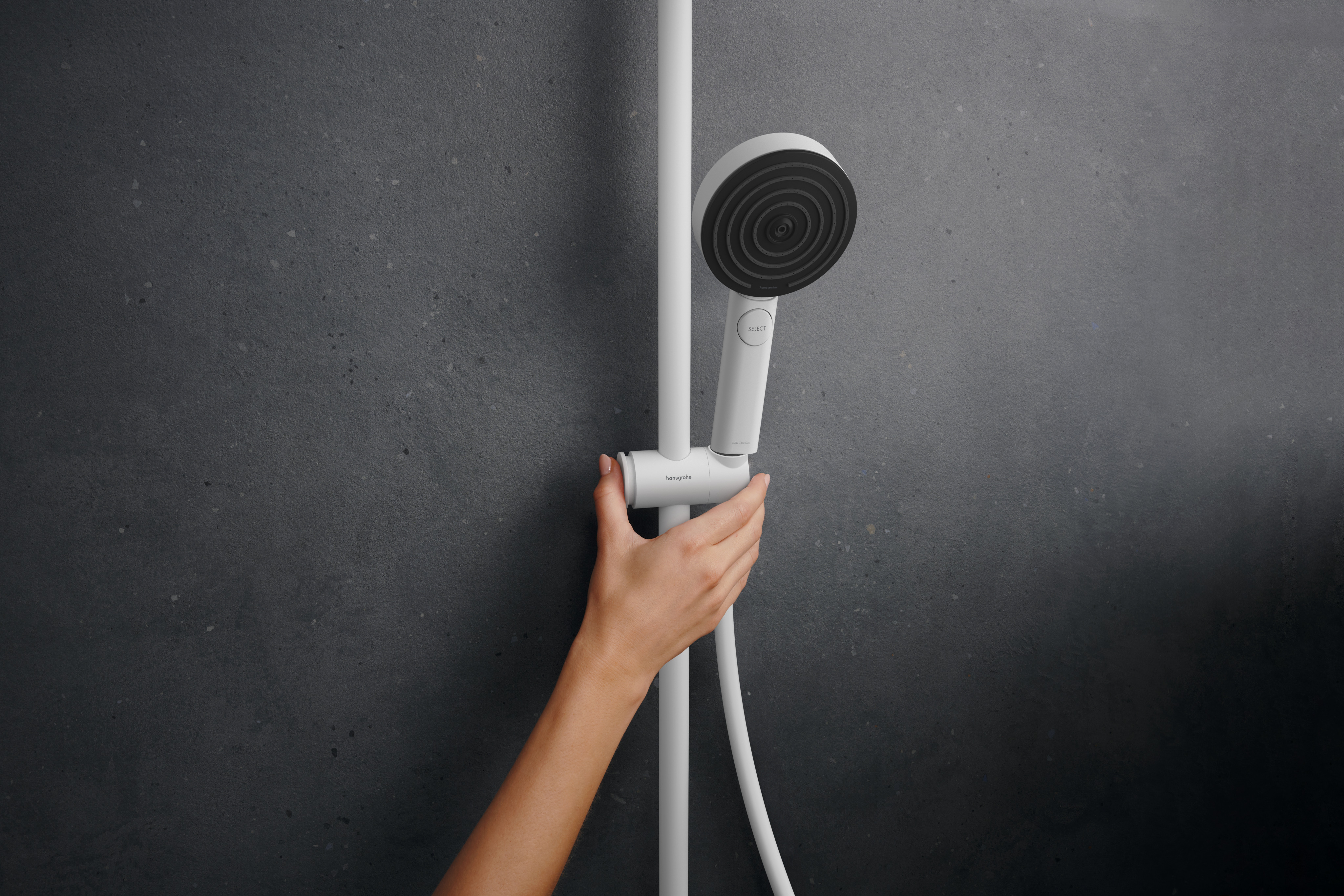 Pulsify S Puro Showerpipe 260 1jet EcoSmart with Ecostat Fine and hand shower 3jet chrome