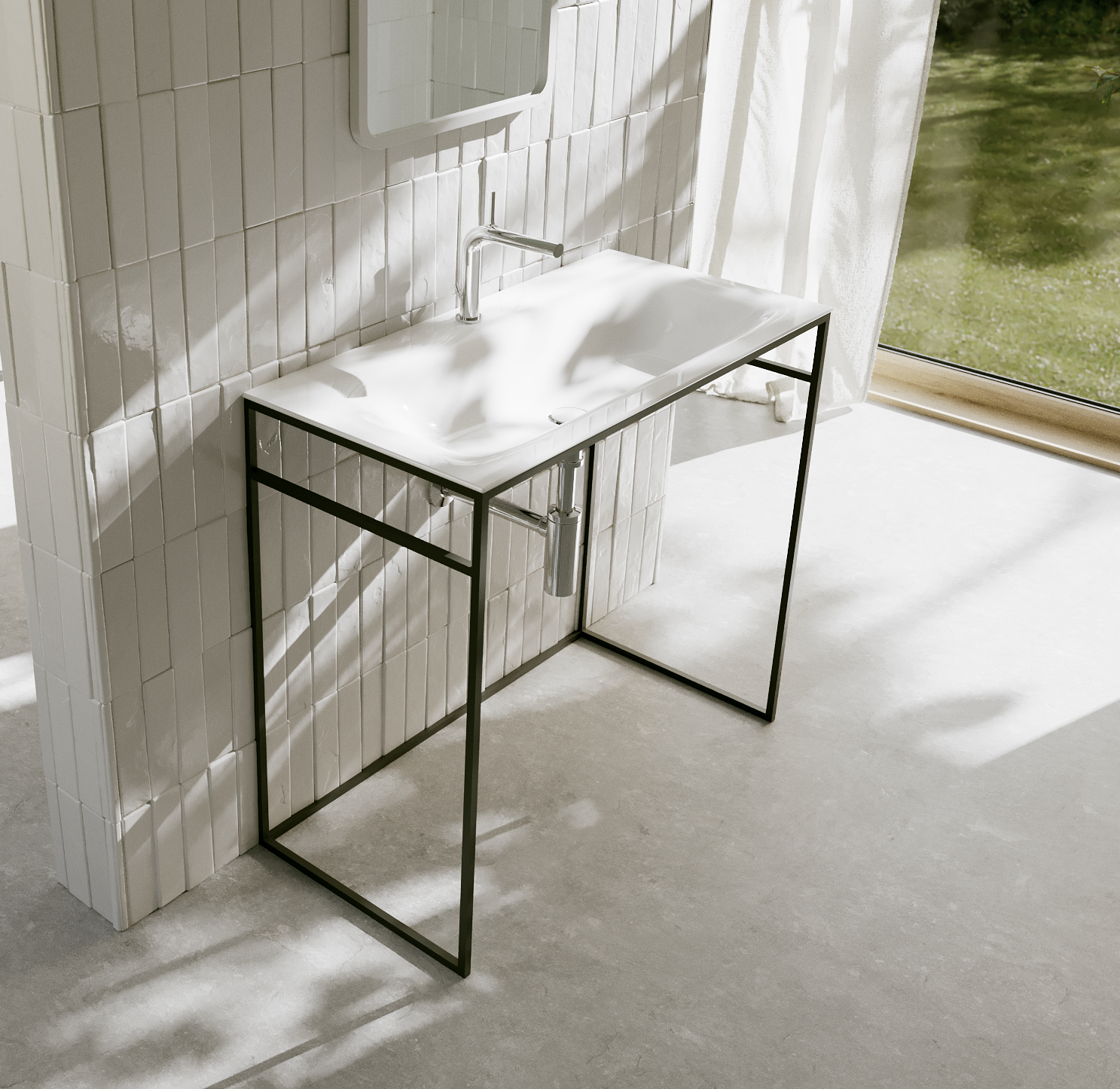Lux Shape Waschtisch mit Hahnloch