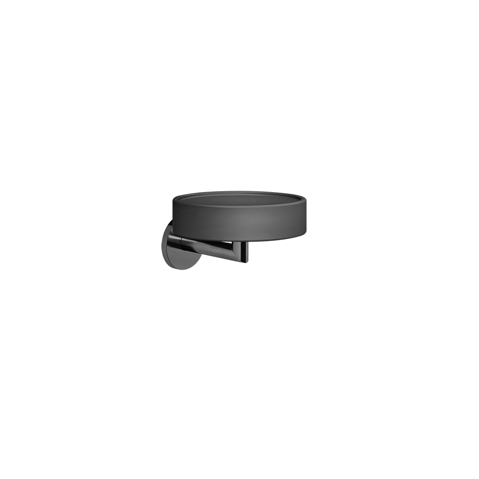 Gessi TONDO Seifenhalter mit Schale schwarz, Metall schwarz