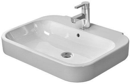 Duravit Happy D.2 Waschtisch 650 x 495mm mit Hahnloch, mit Überlauf