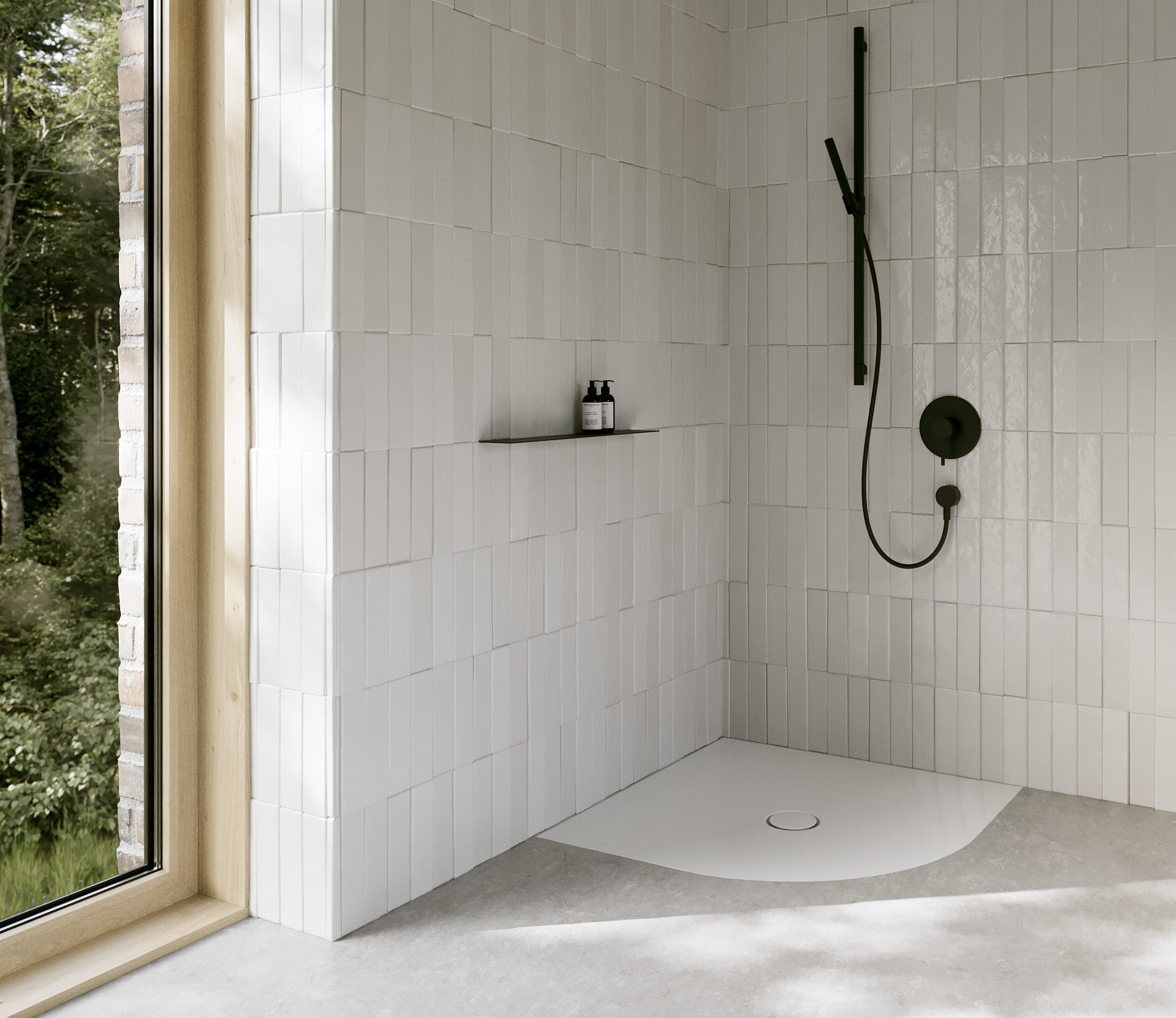 Bette Floor Corner Viertelkreis-Duschwanne 100x100cm