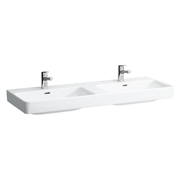 Pro S Doppel-Wand-Waschtisch unterbaufähig 1300mm