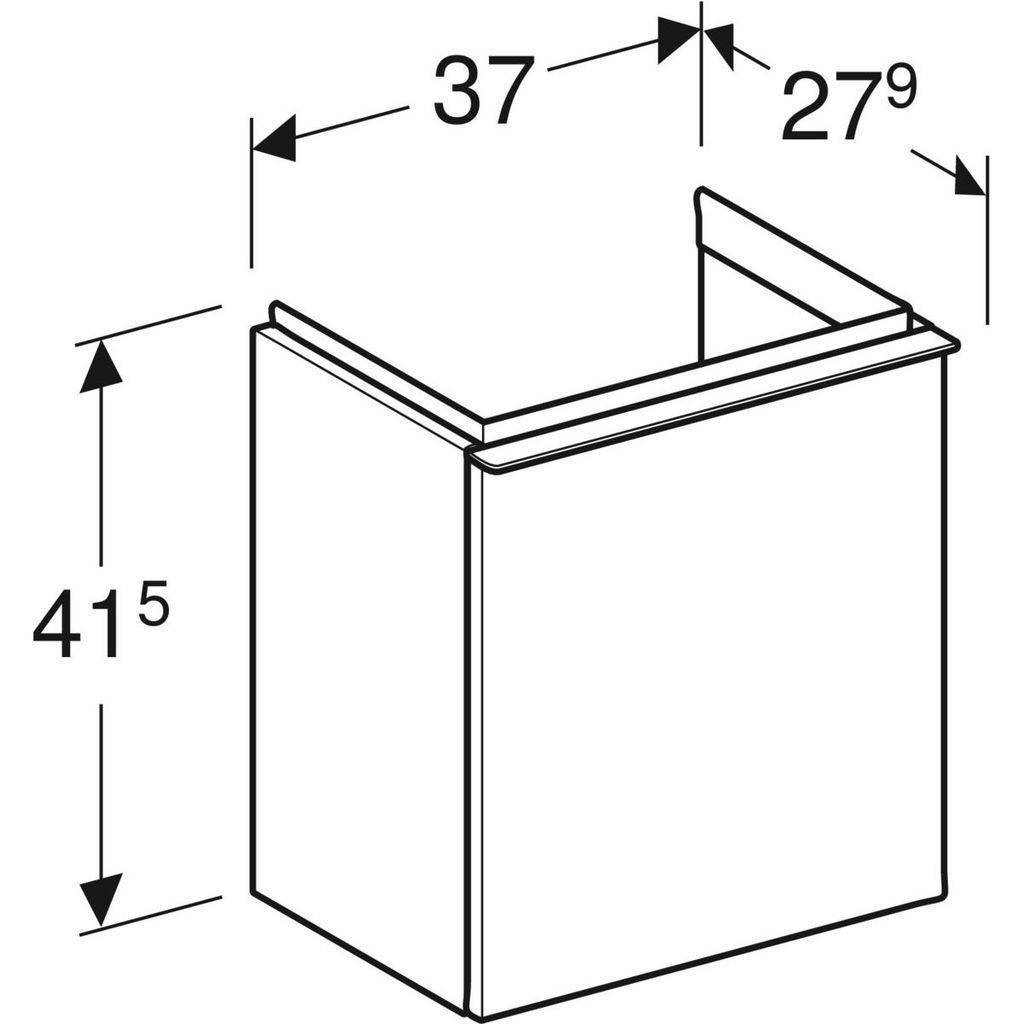 iCon base cabinet for wash hand basin 37cm