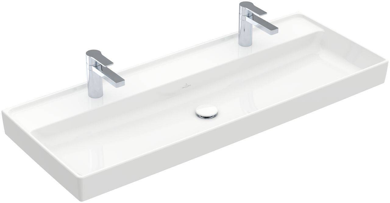 Villeroy & Boch Collaro Schrankwaschtisch 1200 x 470mm 2 x 1 Hahnloch, ohne Überlauf