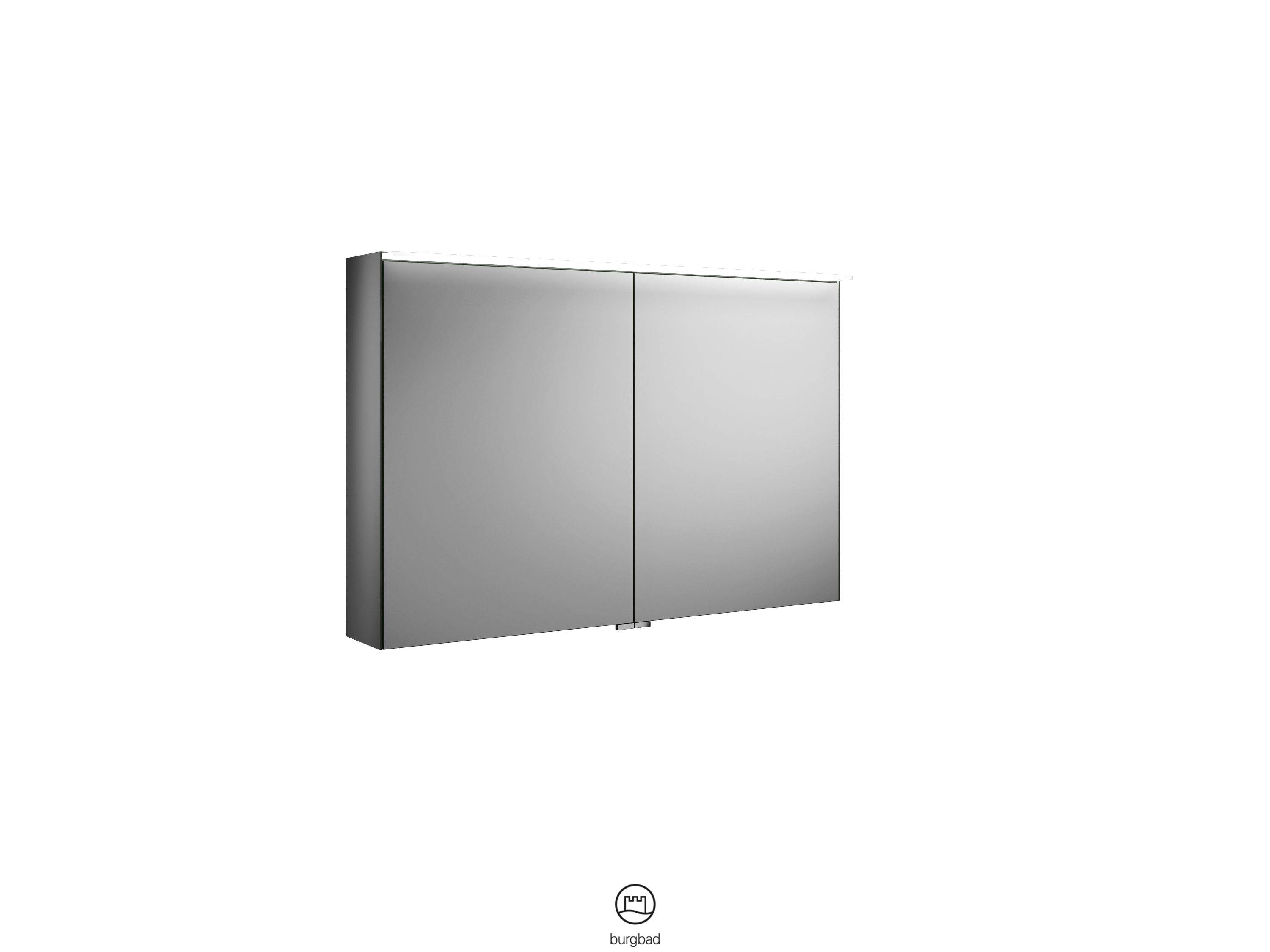 Moderner Spiegelschrank mit zwei Türen und LED-Leiste
