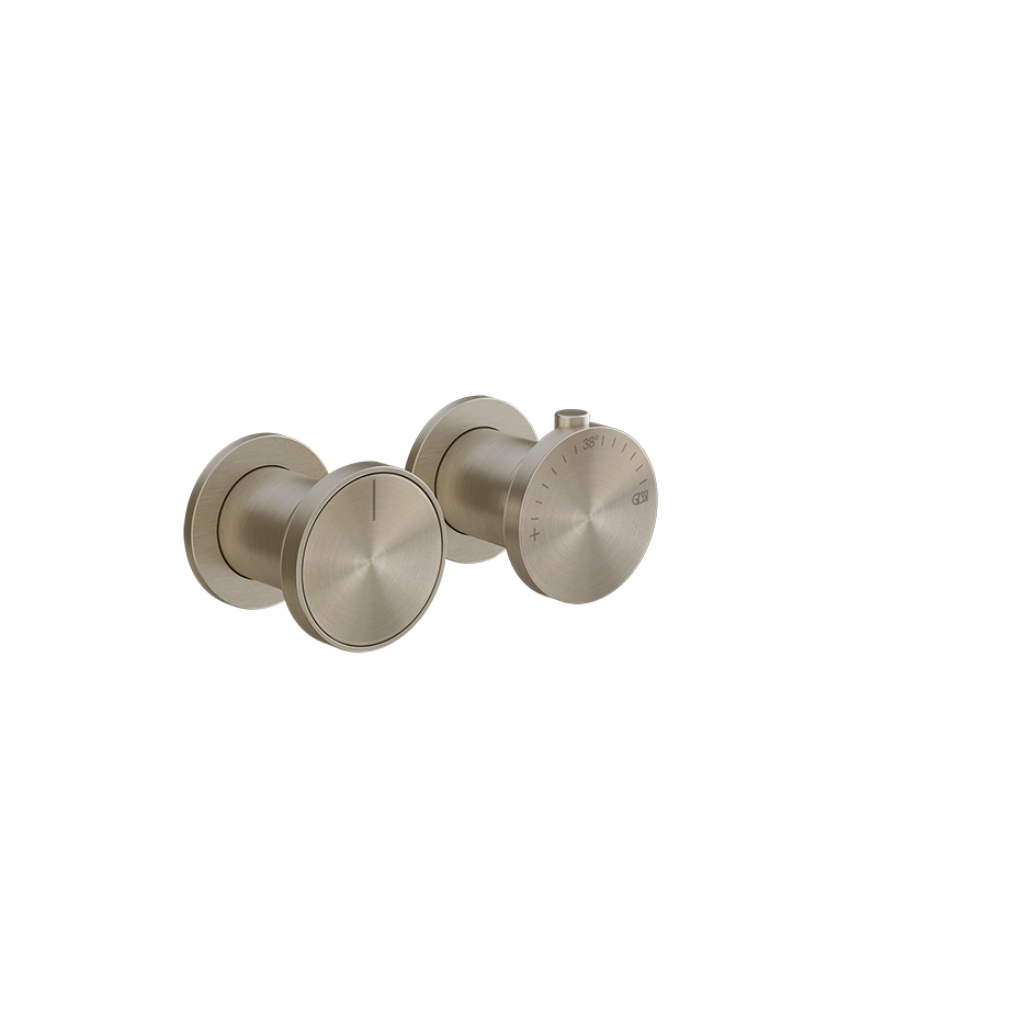 Gessi ORIGINI Thermostat für 2 Verbraucher Finox Optik