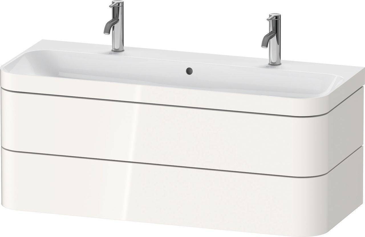 Happy D.2 Plus Möbelwaschtisch c-bonded mit Unterbau, wandhängend, 1175 x 490mm