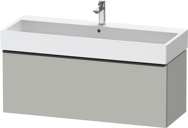 Duravit D-Neo Waschtischunterbau wandhängend mit Möbelgriff Diamantschwarz