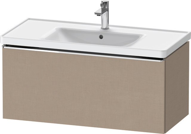 Duravit D-Neo Waschtischunterbau wandhängend mit Möbelgriff chrom