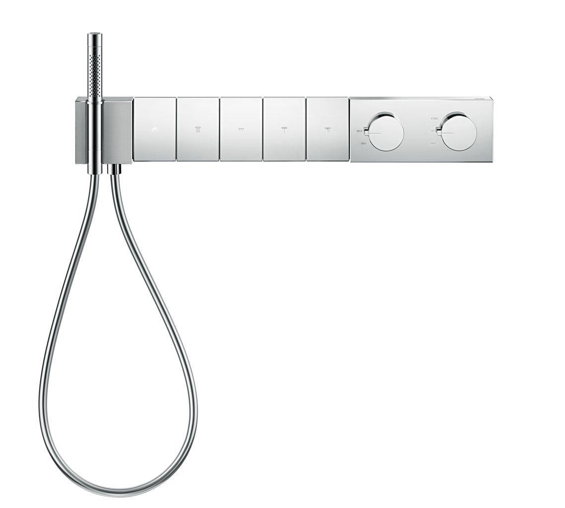 Edge Thermostatmodul Select 680/100  Unterputz für 5 Verbraucher, mit Diamantschliff