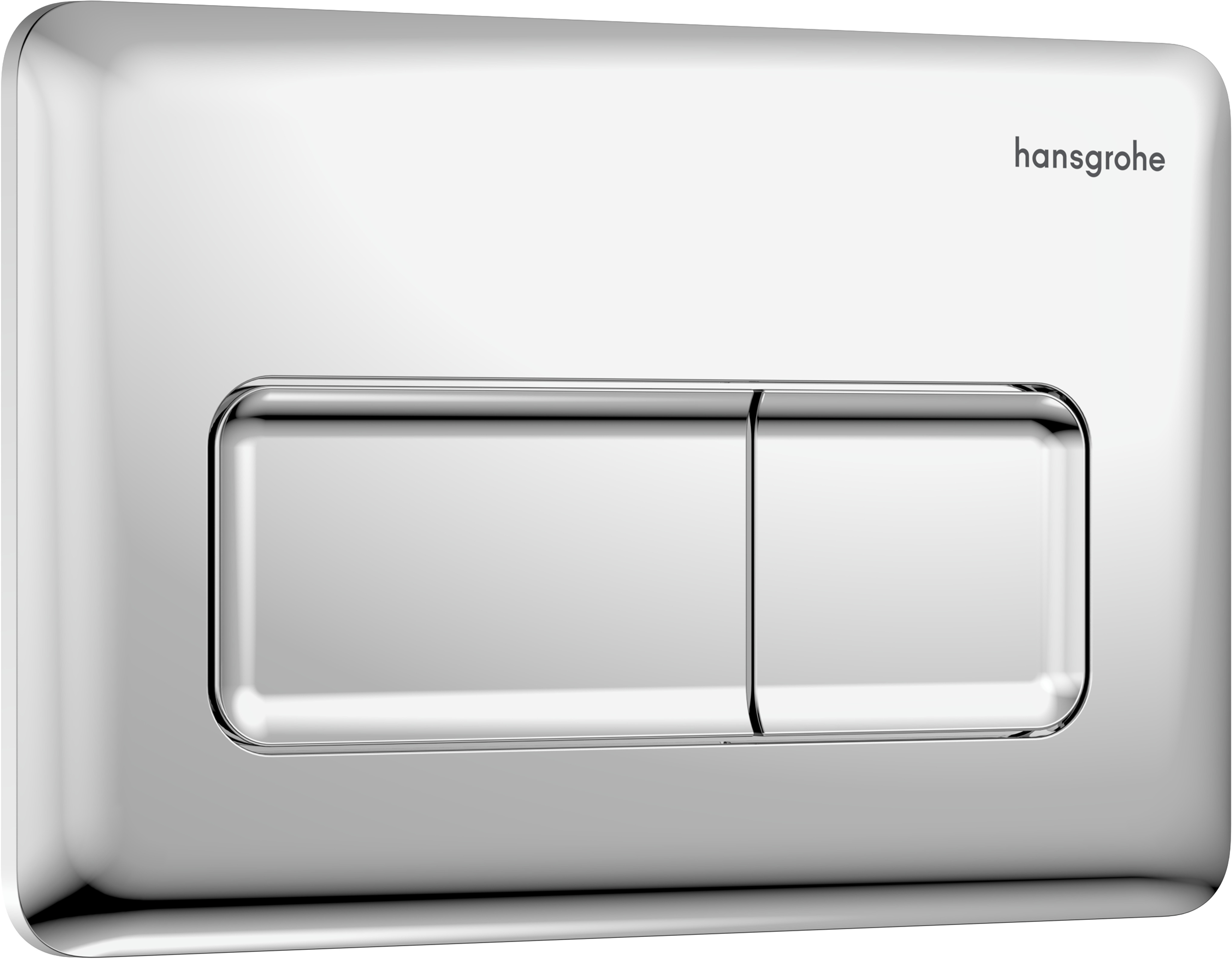 Hansgrohe WC-Spülknopf aus Chrom mit zwei Tasten