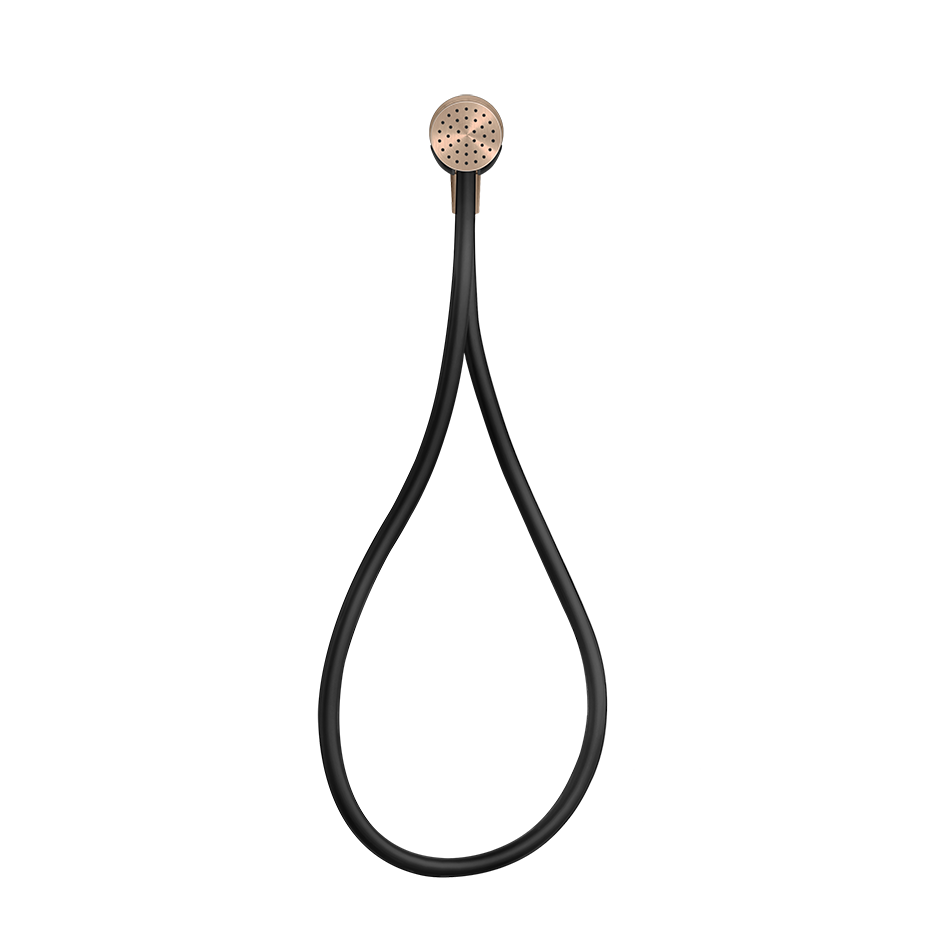 Hi-Fi Wandanschlussbogen-Set, Brauseschlauch schwarz matt