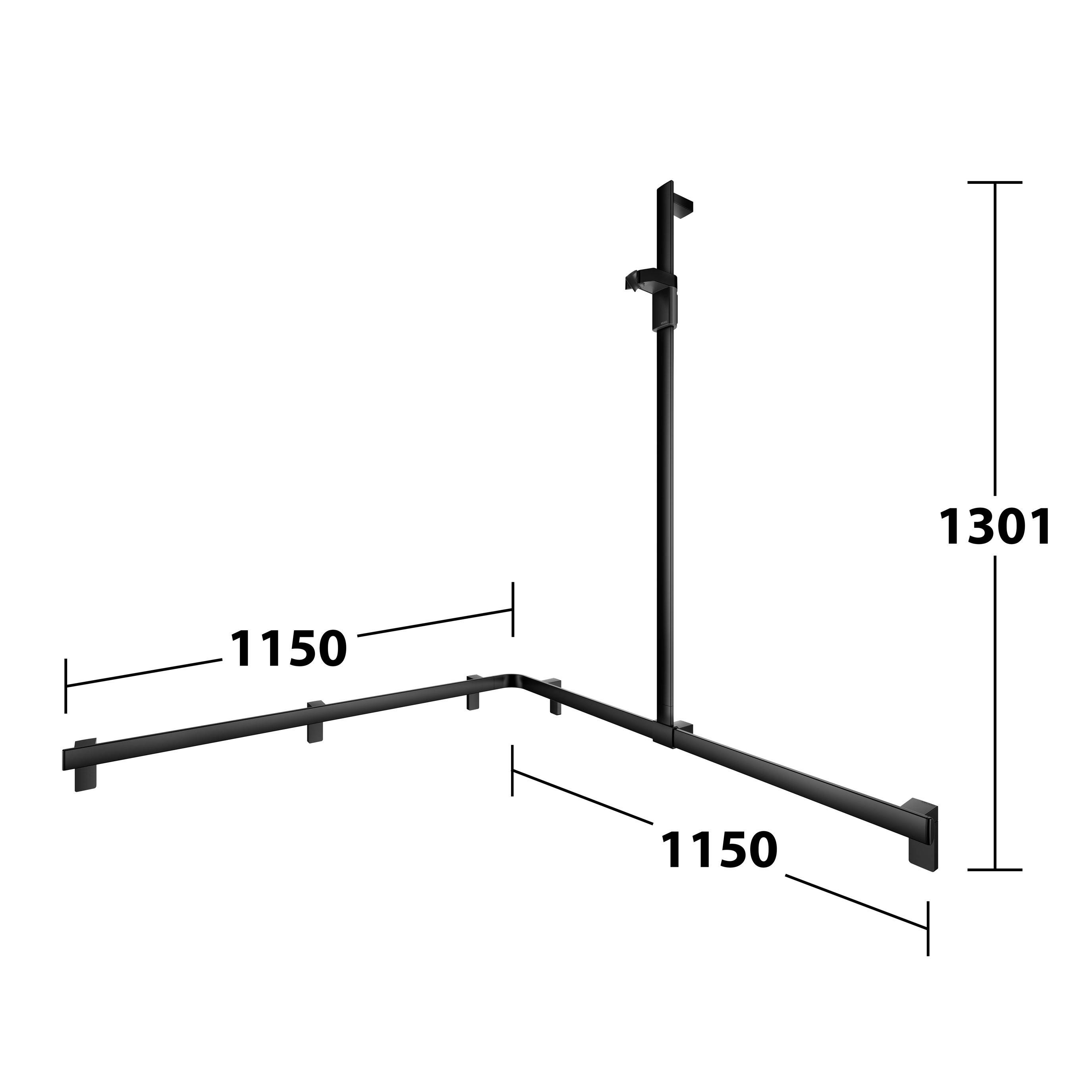 AXESS Duschhandlauf mit Brausestange rechte Ausführung 1150/1150mm