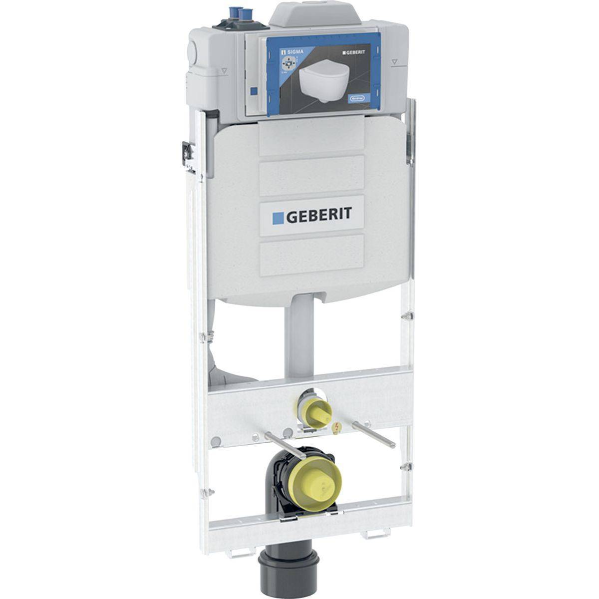GIS Element für Wand WC, 125cm,  mit HS30 Hygienespülung, 2 Wasseranschlüsse