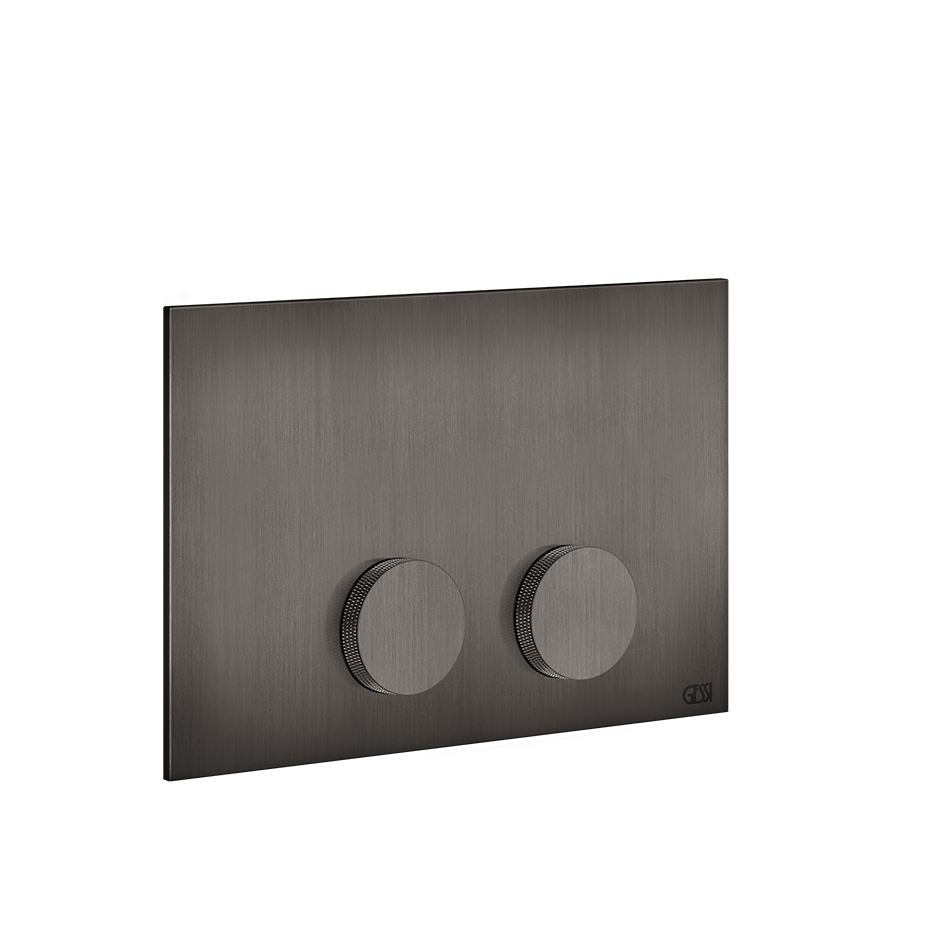 Gessi ANELLO Betätigungsplatte Geberit Omega Metall schwarz gebürstet