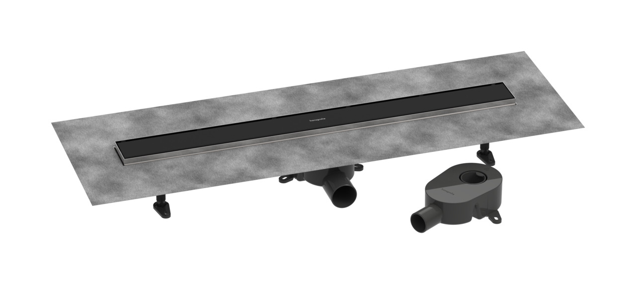 RainDrain Go Komplettset Duschrinne 800 rückseitig befliesbar für Standard-/flache Installation