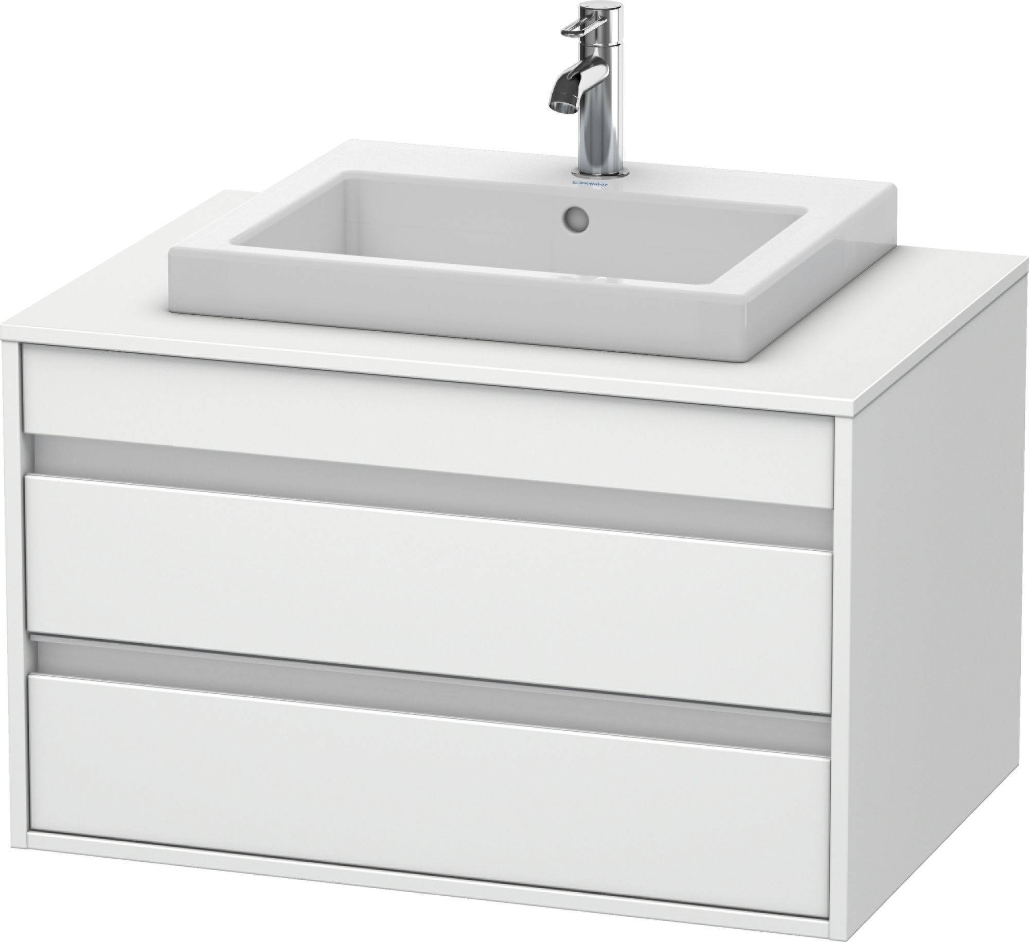 Duravit Ketho Waschtischunterbau wandhängend KT6754 800 x 550mm, für Einbauwaschtisch mittig