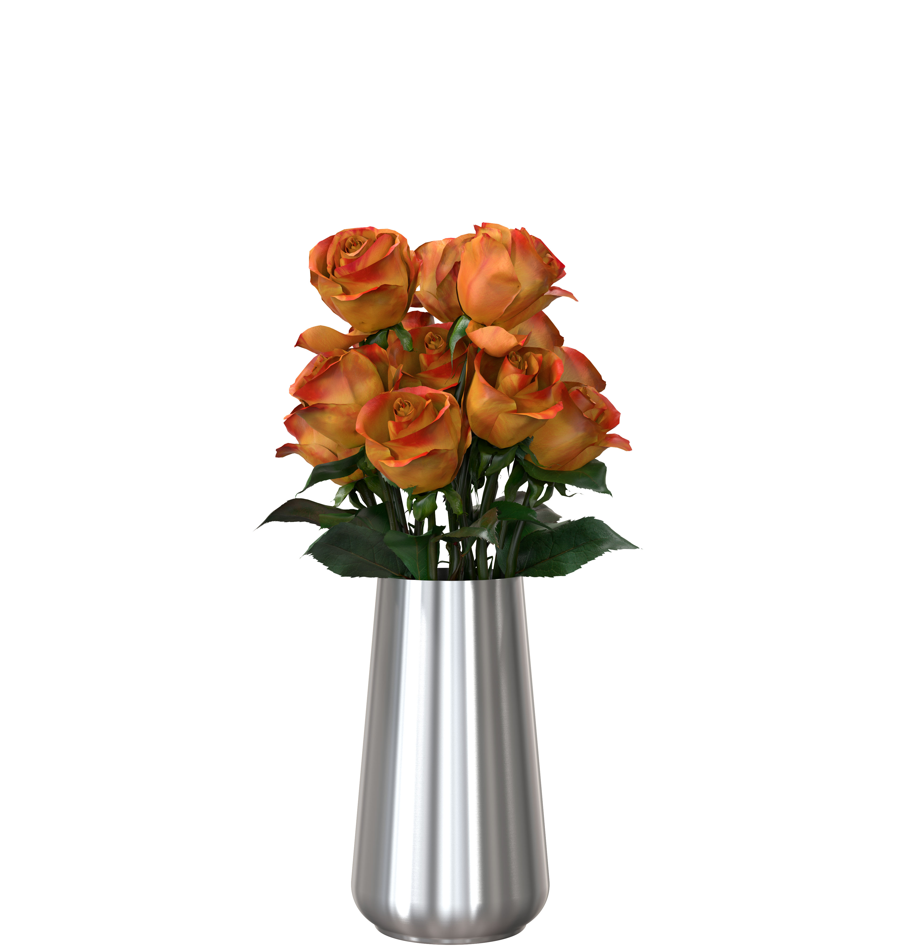 RONDO vase 5130, brushed stainless steel
