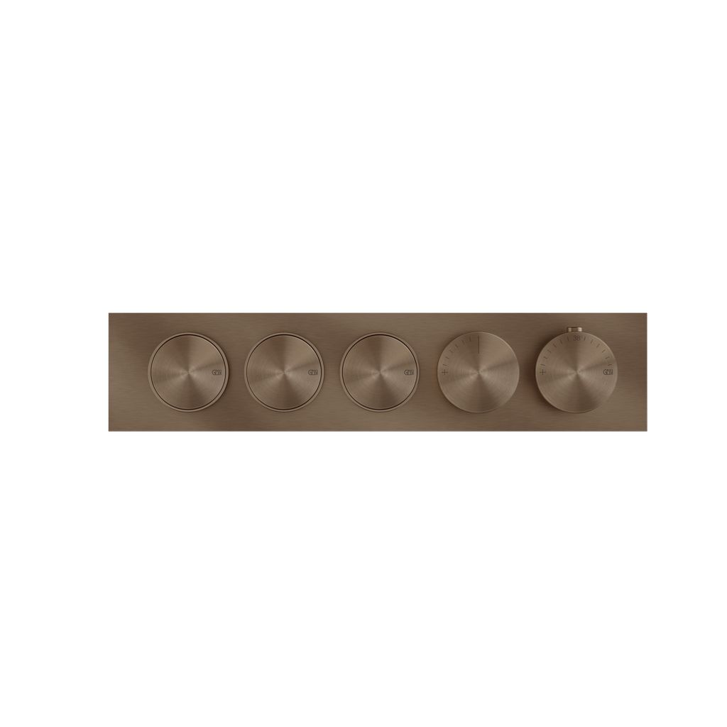 Gessi LINEAR ORIGINI Hochleistung-Thermostat Coffee bronze gebürstet PVD