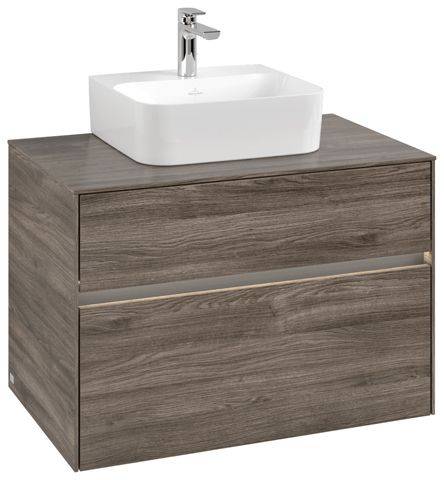 Villeroy & Boch Collaro Waschtischunterschrank 800 x 500 x 548mm, mit LED Beleuchtung