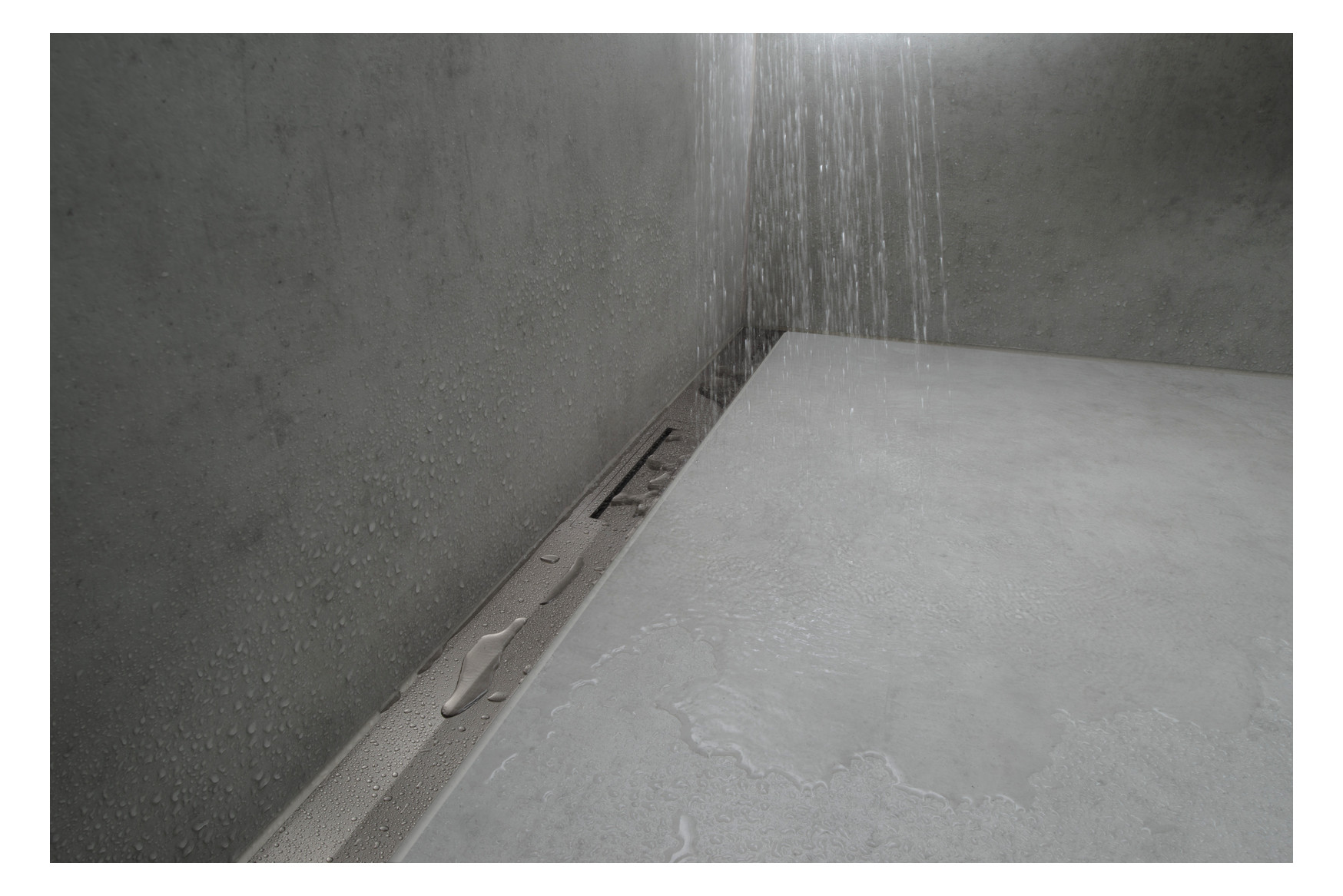 RainDrain Flex prefabricated set shower channel 1600 can be shortened for wall mounting