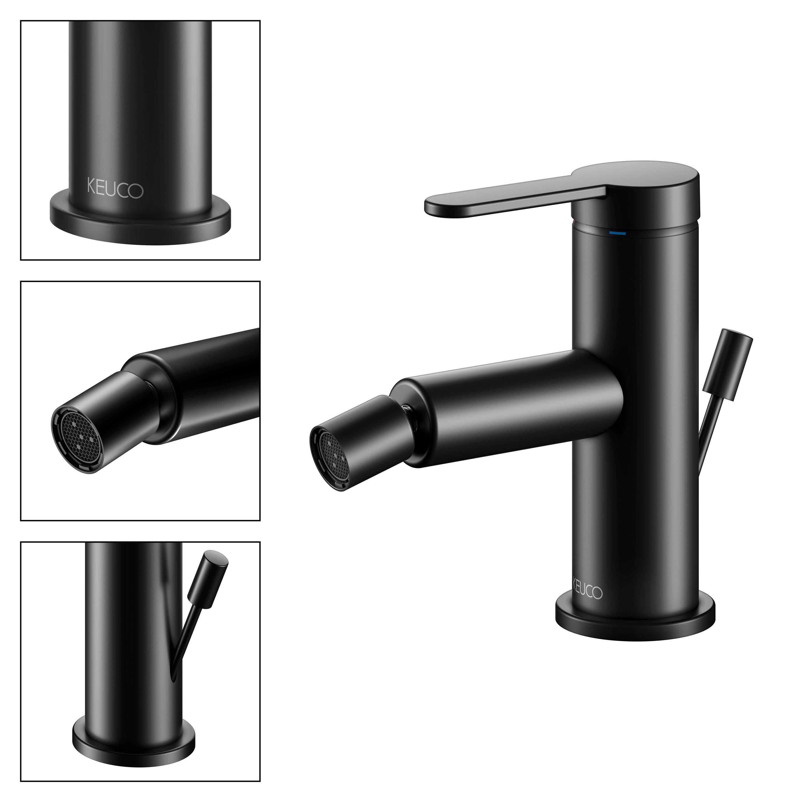 KEUCO IXMO Flat Black Selection Einhebel-Bidetmischer
