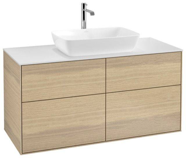 Villeroy & Boch Finion Waschtischunterschrank 1200 x 603 x 501mm, Abdeckplatte weiß matt