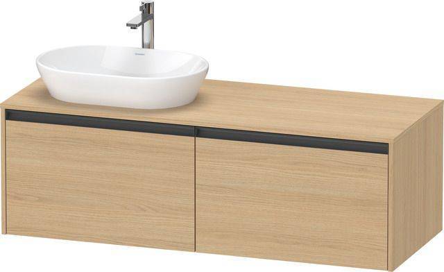 Ketho.2 Waschtischunterbau wandhängend 1400 x 550mm, Beckenausschnitt links