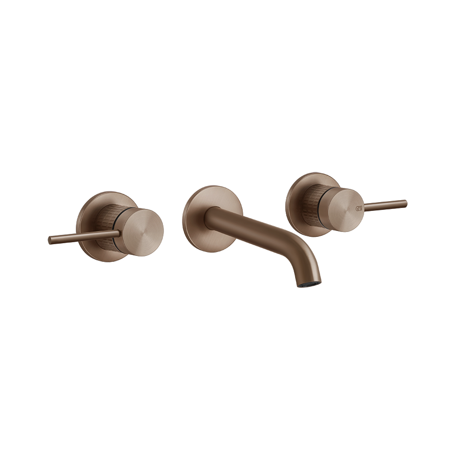 Gessi 316 Meccanica 2-Griff-Waschtisch-Wand-Armatur 127-147mm
