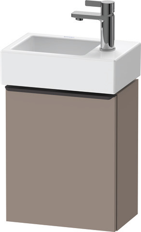 Duravit D-Neo Waschtischunterbau wandhängend mit Möbelgriff Diamantschwarz
